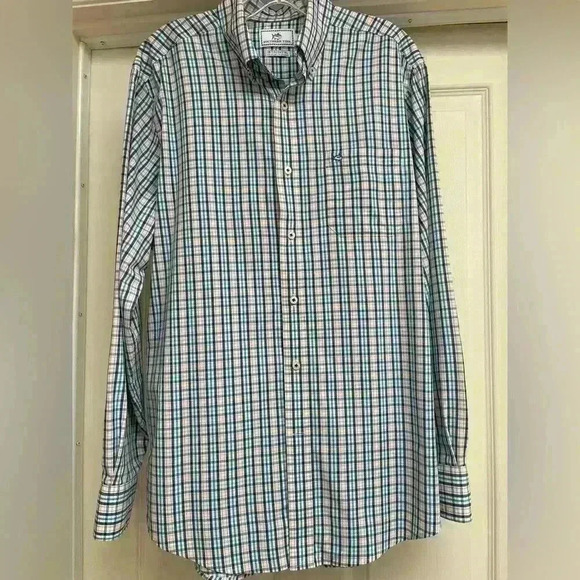 Southern Tide Intercoastal Men’s Long Sleeve Plaid Button Up Medium - Picture 6 of 8